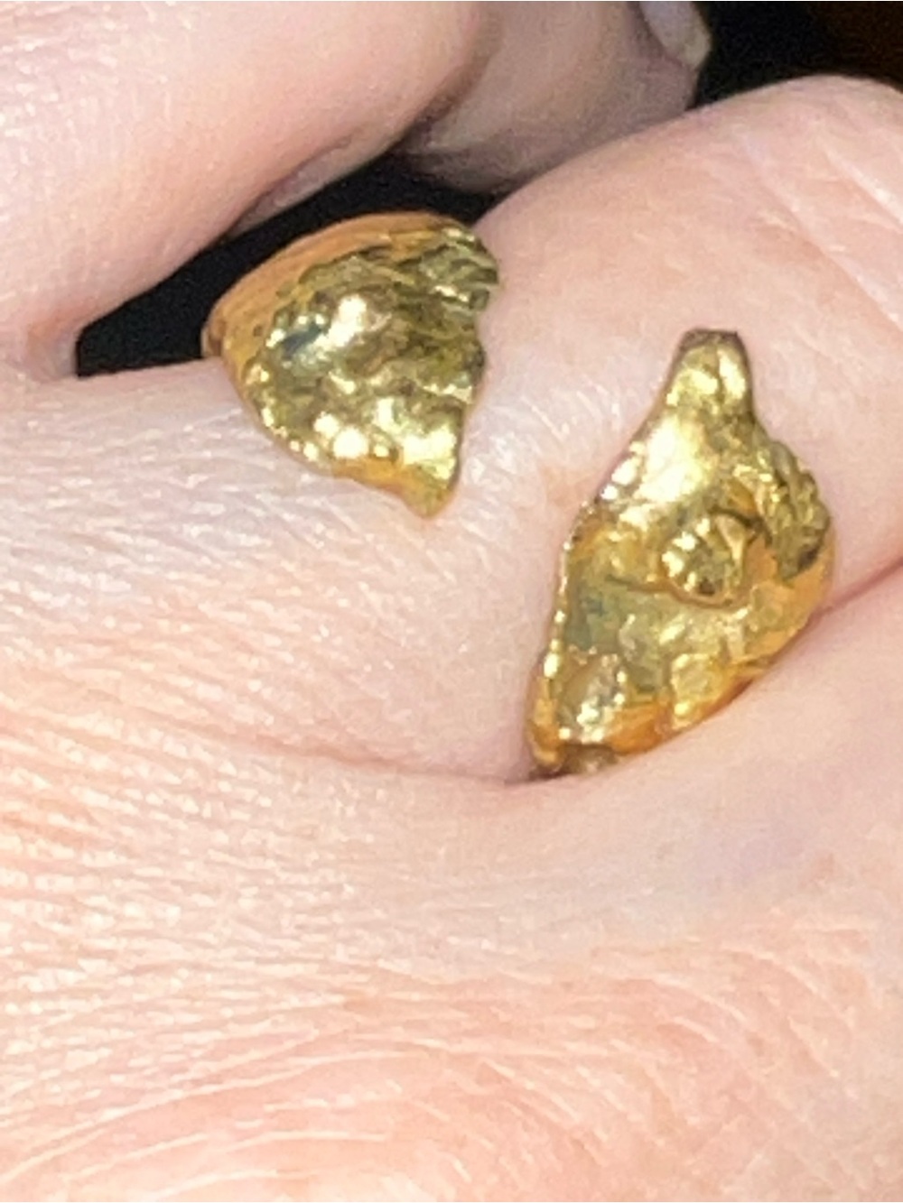 SANKTOLEONO - ‘Meltin’ Ring- Gold over Brass Open Ring - Size 7 -Adjustable Band